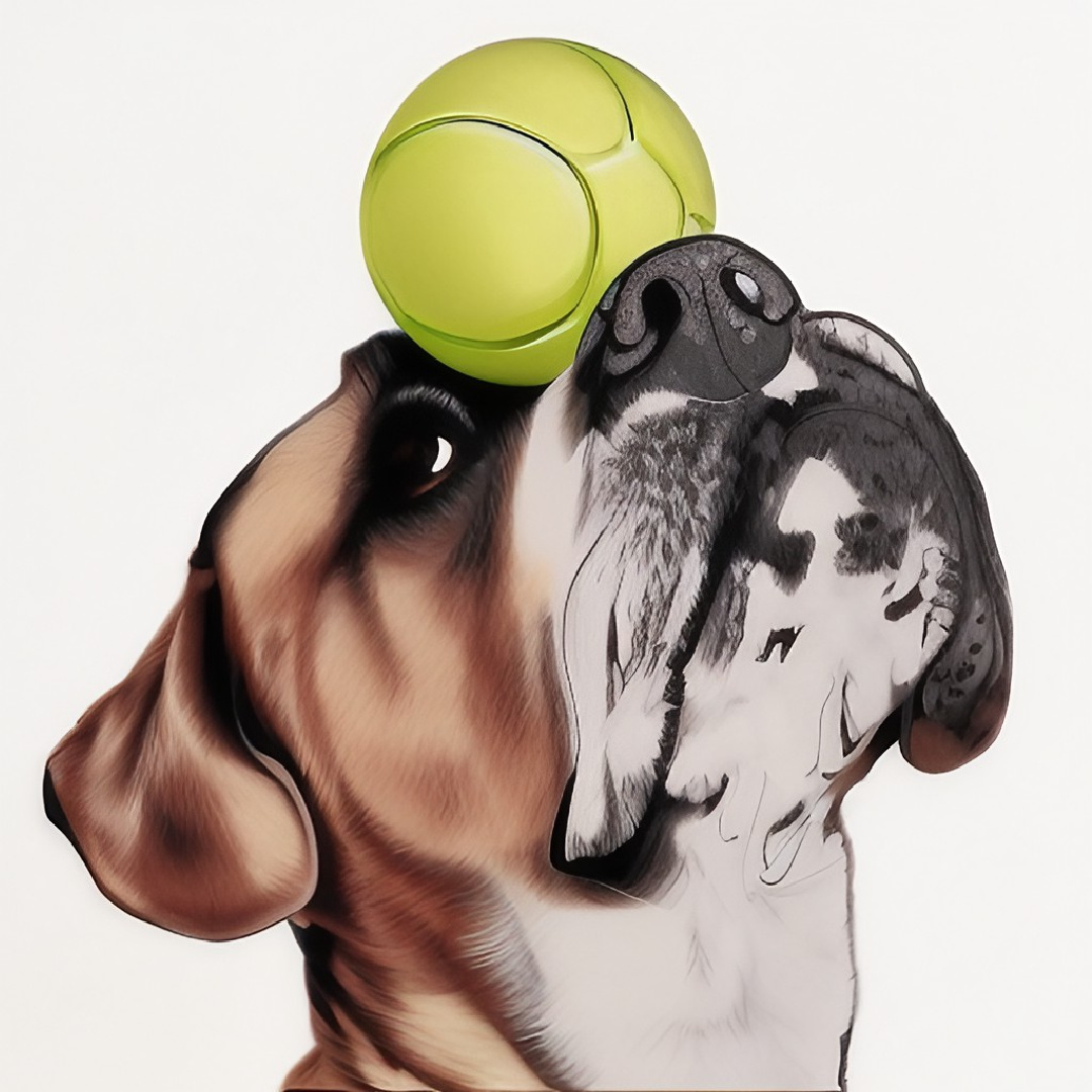 Ball obsessed dog
